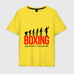 Футболка оверсайз мужская Boxing evolution, цвет: желтый