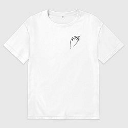 Футболка оверсайз мужская Sketched hand, цвет: белый