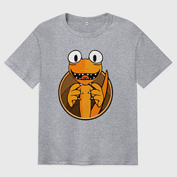 Мужская футболка оверсайз Радужные друзья: Оранжевый