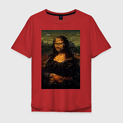 Мужская футболка оверсайз Мона Лиза абстракция