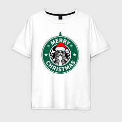 Мужская футболка оверсайз Счастливого Рождества Starbucks