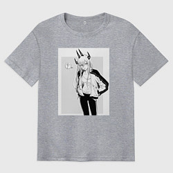 Мужская футболка оверсайз Человек-бензопила Пауэр