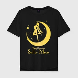 Мужская футболка оверсайз Sailor Moon gold