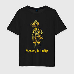 Футболка оверсайз мужская Monkey D Luffy Gold, цвет: черный