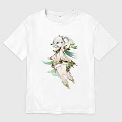 Футболка оверсайз мужская Нахида - Genshin Impact, цвет: белый