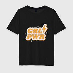 Мужская футболка оверсайз Grl pwr