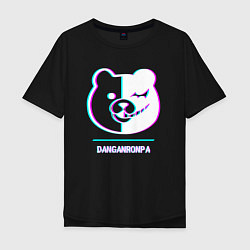 Мужская футболка оверсайз Символ Danganronpa в стиле glitch
