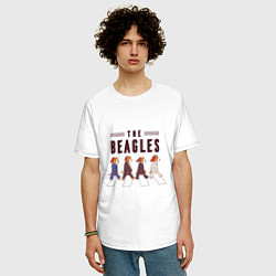 Футболка оверсайз мужская Beagles, цвет: белый — фото 2