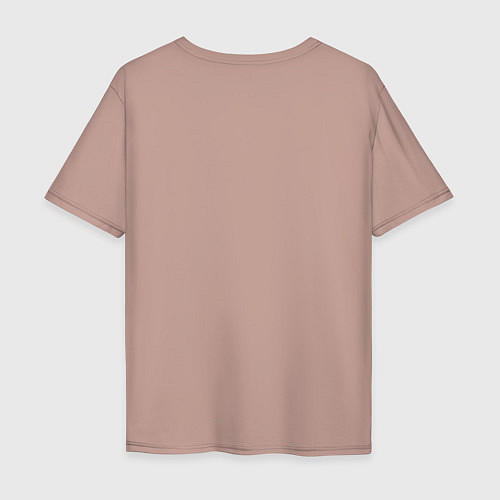 Мужская футболка оверсайз Human evolution / Пыльно-розовый – фото 2
