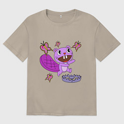 Мужская футболка оверсайз Toothy trap