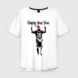 Мужская футболка оверсайз Лионель Месси Happy New Year