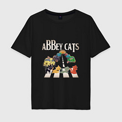 Мужская футболка оверсайз Abbey cats