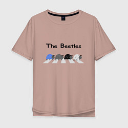 Футболка оверсайз мужская The Beetles, цвет: пыльно-розовый