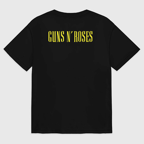 Мужская футболка оверсайз Guns n roses Skull / Черный – фото 2