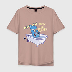 Мужская футболка оверсайз Lumpy - high voltage