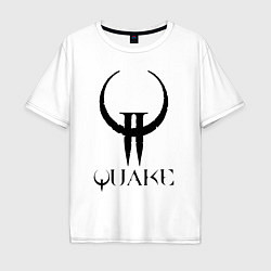 Футболка оверсайз мужская Quake II logo, цвет: белый