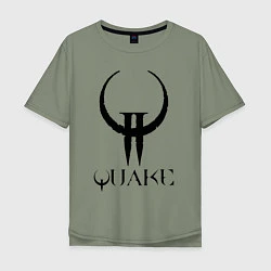 Мужская футболка оверсайз Quake II logo