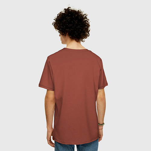 Мужская футболка оверсайз Atomic Nuclear / Кирпичный – фото 4