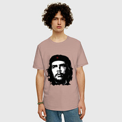 Футболка оверсайз мужская Ernesto Che Guevara, цвет: пыльно-розовый — фото 2