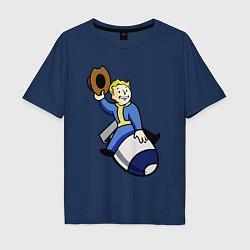 Футболка оверсайз мужская Vault boy - bomb rider, цвет: тёмно-синий