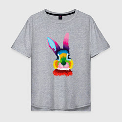 Мужская футболка оверсайз Поп-арт кролик