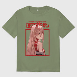 Футболка оверсайз мужская Человек бензопила Пауэр, цвет: авокадо