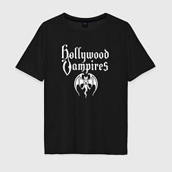 Мужская футболка оверсайз Hollywood vampires рок группа