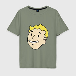 Футболка оверсайз мужская Vault boy head, цвет: авокадо