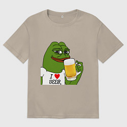 Мужская футболка оверсайз Drink Pepe