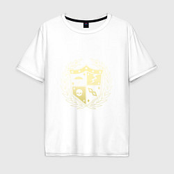 Мужская футболка оверсайз Академия Амбрелла - золотая эмблема