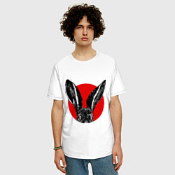 Футболка оверсайз мужская Rabbit ears, цвет: белый — фото 2