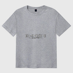 Мужская футболка оверсайз Death note logo