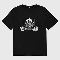 Футболка оверсайз мужская Luffy Monkey D art, цвет: черный