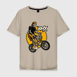 Футболка оверсайз мужская BMX rider, цвет: миндальный