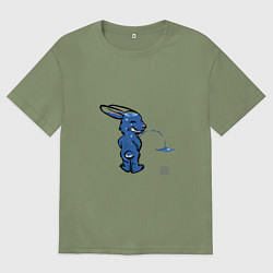 Футболка оверсайз мужская Я вам покажу год Водяного Кролика, цвет: авокадо