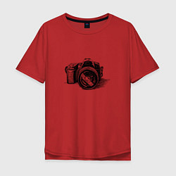 Мужская футболка оверсайз Рисунок фотоаппарата