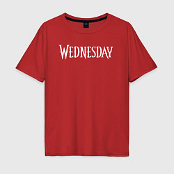 Мужская футболка оверсайз Wednesday Logo