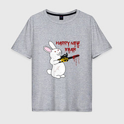 Мужская футболка оверсайз Злой кролик 2023