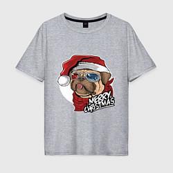 Мужская футболка оверсайз Christmas mops
