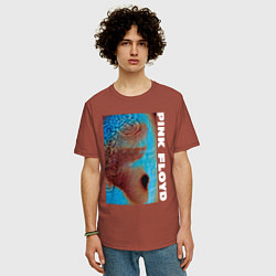 Футболка оверсайз мужская Pink Floyd Meddle, цвет: кирпичный — фото 2