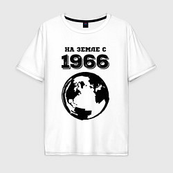 Мужская футболка оверсайз На Земле с 1966 с краской на светлом