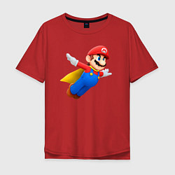 Мужская футболка оверсайз Марио в полёте