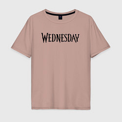 Мужская футболка оверсайз Logo black Wednesday