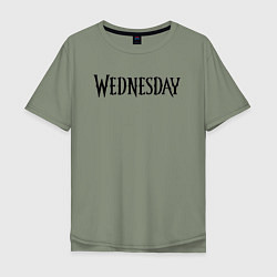 Мужская футболка оверсайз Logo black Wednesday