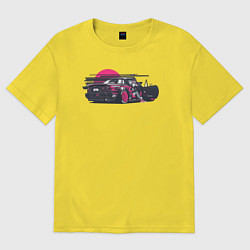 Футболка оверсайз мужская JDM Girl, цвет: желтый