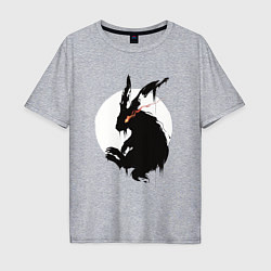 Мужская футболка оверсайз Черный кролик 2023