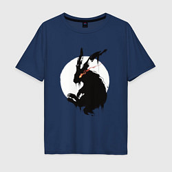 Мужская футболка оверсайз Черный кролик 2023