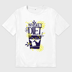 Футболка оверсайз мужская Виски диета, цвет: белый