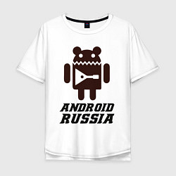 Мужская футболка оверсайз Андроид россия