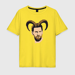 Мужская футболка оверсайз Messi goat